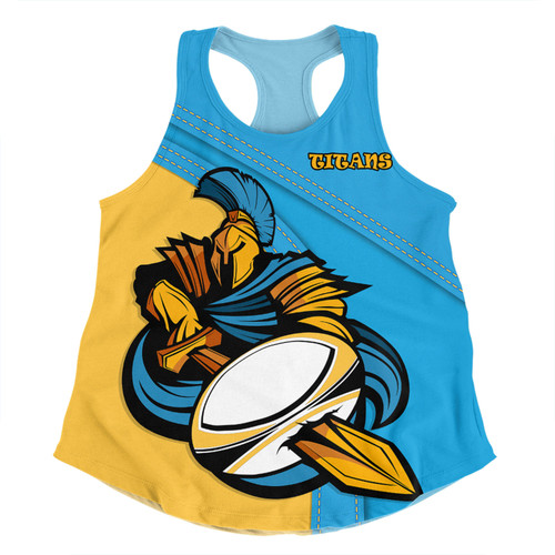 Gold Coast Titans Women Racerback Singlet Custom Team Of Us Die Hard Fan Supporters