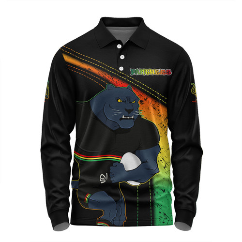 Penrith Panthers Long Sleeve Polo Shirt Custom Team Of Us Die Hard Fan Supporters