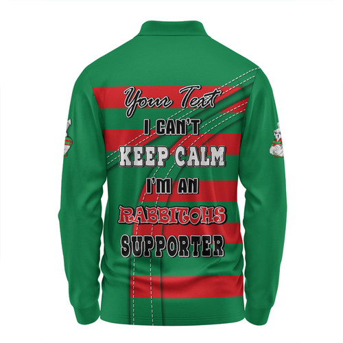 South Sydney Rabbitohs Long Sleeve Polo Shirt Custom Team Of Us Die Hard Fan Supporters South Sydney Rabbitohs Long Sleeve Polo Shirt Custom Team Of Us Die Hard Fan Supporters