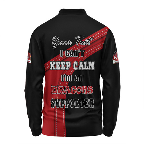 St. George Illawarra Dragons Long Sleeve Polo Shirt Custom Team Of Us Die Hard Fan Supporters St. George Illawarra Dragons Long Sleeve Polo Shirt Custom Team Of Us Die Hard Fan Supporters