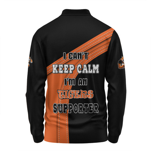 Wests Tigers Long Sleeve Polo Shirt Custom Team Of Us Die Hard Fan Supporters