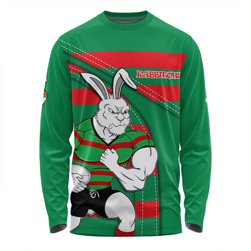 South Sydney Rabbitohs Long Sleeve T-shirt Custom Team Of Us Die Hard Fan Supporters