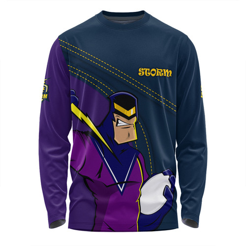 Melbourne Storm Long Sleeve T-shirt Custom Team Of Us Die Hard Fan Supporters