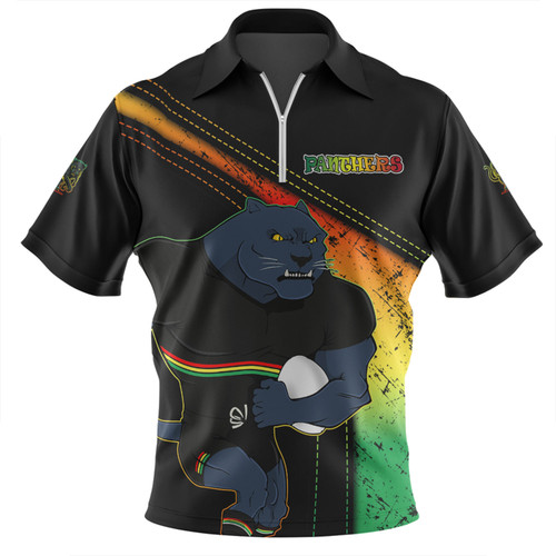 Penrith Panthers Zip Polo Shirt Custom Team Of Us Die Hard Fan Supporters