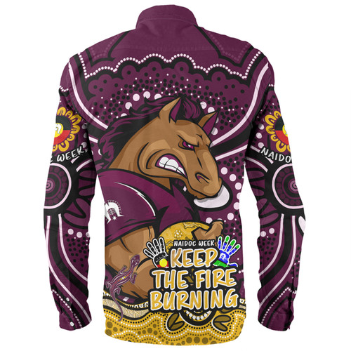 Brisbane Broncos Long Sleeve Shirt Aboriginal Inspired Naidoc Week Custom For Die Hard Fan Supporters Brisbane Broncos Long Sleeve Shirt Aboriginal Inspired Naidoc Week Custom For Die Hard Fan Supporters