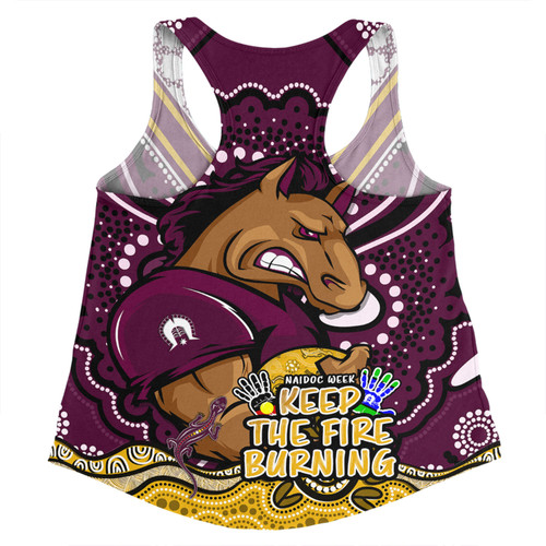 Brisbane Broncos Women Racerback Singlet Aboriginal Inspired Naidoc Week Custom For Die Hard Fan Supporters Brisbane Broncos Women Racerback Singlet Aboriginal Inspired Naidoc Week Custom For Die Hard Fan Supporters