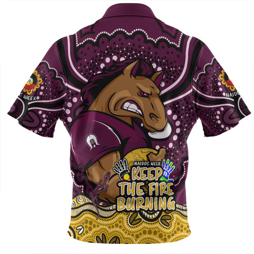Brisbane Broncos Zip Polo Shirt Aboriginal Inspired Naidoc Week Custom For Die Hard Fan Supporters Brisbane Broncos Zip Polo Shirt Aboriginal Inspired Naidoc Week Custom For Die Hard Fan Supporters
