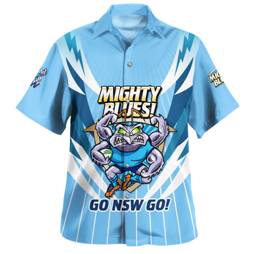 New South Wales Blues Hawaiian Shirt Custom State Of Origin 2024 Passionate Fan Born To Win Ver 2