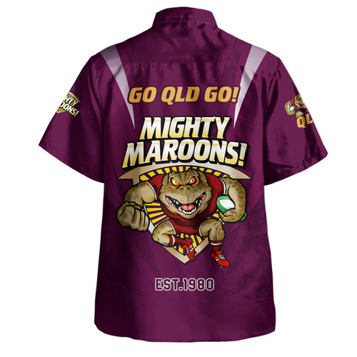 Queensland Maroons Hawaiian Shirt Custom State Of Origin 2024 Passionate Fan Born To Win Queensland Maroons Hawaiian Shirt Custom State Of Origin 2024 Passionate Fan Born To Win