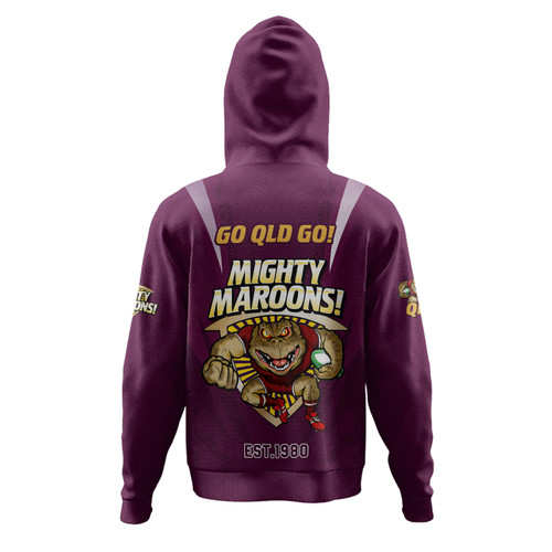 Queensland Maroons Hoodie Custom State Of Origin 2024 Passionate Fan Born To Win Queensland Maroons Hoodie Custom State Of Origin 2024 Passionate Fan Born To Win