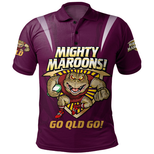 Queensland Maroons Polo Shirt Custom State Of Origin 2024 Passionate Fan Born To Win