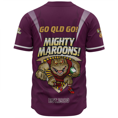 Queensland Maroons Baseball Shirt Custom State Of Origin 2024 Passionate Fan Born To Win Queensland Maroons Baseball Shirt Custom State Of Origin 2024 Passionate Fan Born To Win