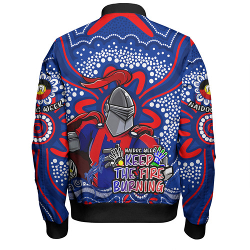 Newcastle Knights Bomber Jacket Aboriginal Inspired Naidoc Week Custom For Die Hard Fan Supporters Newcastle Knights Bomber Jacket Aboriginal Inspired Naidoc Week Custom For Die Hard Fan Supporters