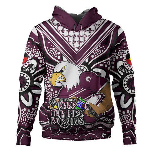 Manly Warringah Sea Eagles Hoodie Aboriginal Inspired Naidoc Week Custom For Die Hard Fan Supporters