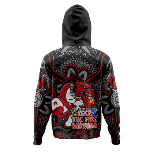 St. George Illawarra Dragons Hoodie Aboriginal Inspired Naidoc Week Custom For Die Hard Fan Supporters St. George Illawarra Dragons Hoodie Aboriginal Inspired Naidoc Week Custom For Die Hard Fan Supporters