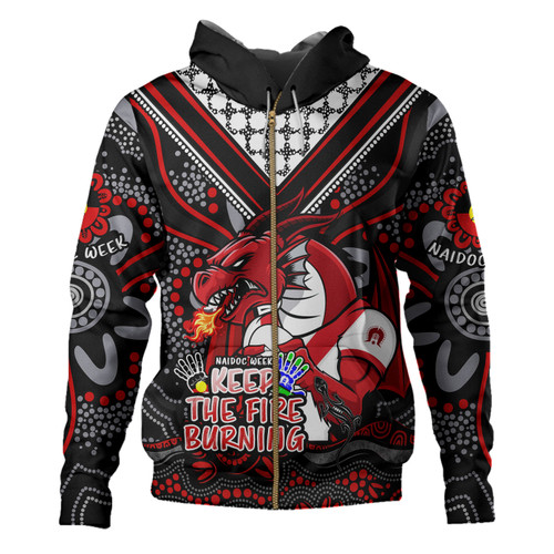St. George Illawarra Dragons Hoodie Aboriginal Inspired Naidoc Week Custom For Die Hard Fan Supporters St. George Illawarra Dragons Hoodie Aboriginal Inspired Naidoc Week Custom For Die Hard Fan Supporters