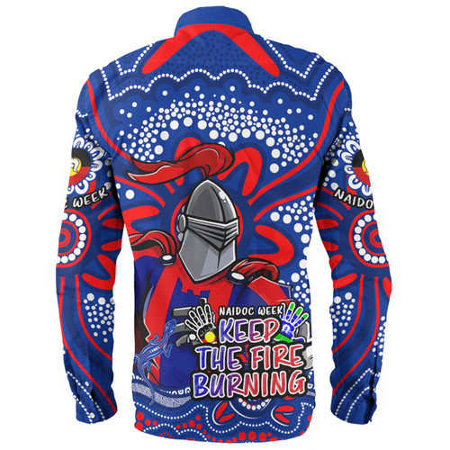 Newcastle Knights Long Sleeve Shirt Aboriginal Inspired Naidoc Week Custom For Die Hard Fan Supporters