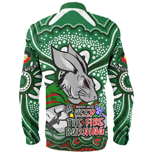 South Sydney Rabbitohs Long Sleeve Shirt Aboriginal Inspired Naidoc Week Custom For Die Hard Fan Supporters South Sydney Rabbitohs Long Sleeve Shirt Aboriginal Inspired Naidoc Week Custom For Die Hard Fan Supporters