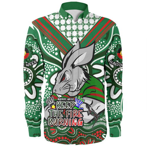 South Sydney Rabbitohs Long Sleeve Shirt Aboriginal Inspired Naidoc Week Custom For Die Hard Fan Supporters