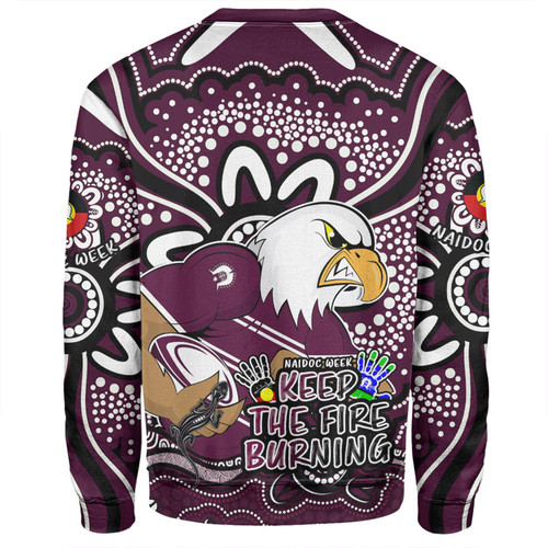 Manly Warringah Sea Eagles Sweatshirt Aboriginal Inspired Naidoc Week Custom For Die Hard Fan Supporters Manly Warringah Sea Eagles Sweatshirt Aboriginal Inspired Naidoc Week Custom For Die Hard Fan Supporters