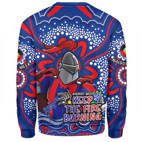 Newcastle Knights Sweatshirt Aboriginal Inspired Naidoc Week Custom For Die Hard Fan Supporters Newcastle Knights Sweatshirt Aboriginal Inspired Naidoc Week Custom For Die Hard Fan Supporters
