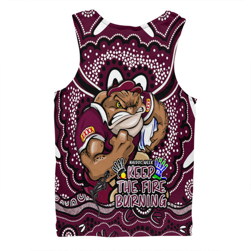 Queensland Maroons Men Singlet Aboriginal Inspired Naidoc Week Custom For Die Hard Fan Supporters
