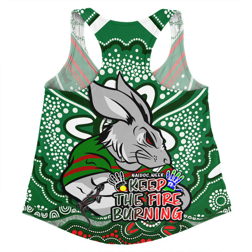 South Sydney Rabbitohs Women Racerback Singlet Aboriginal Inspired Naidoc Week Custom For Die Hard Fan Supporters