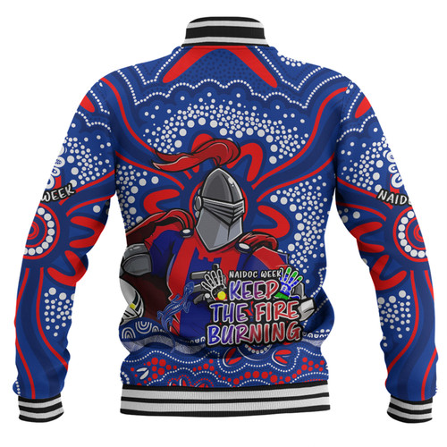Newcastle Knights Baseball Jacket Aboriginal Inspired Naidoc Week Custom For Die Hard Fan Supporters Newcastle Knights Baseball Jacket Aboriginal Inspired Naidoc Week Custom For Die Hard Fan Supporters