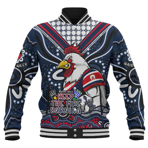 Sydney Roosters Baseball Jacket Aboriginal Inspired Naidoc Week Custom For Die Hard Fan Supporters