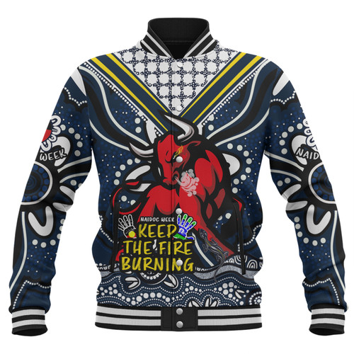 North Queensland Cowboys Baseball Jacket Aboriginal Inspired Naidoc Week Custom For Die Hard Fan Supporters