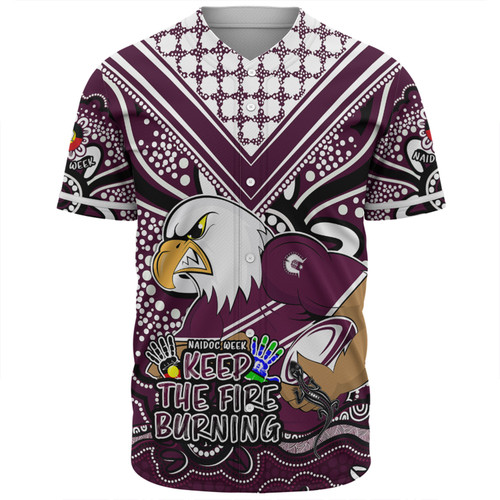 Manly Warringah Sea Eagles Baseball Shirt Aboriginal Inspired Naidoc Week Custom For Die Hard Fan Supporters