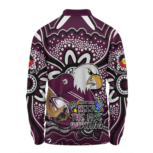 Manly Warringah Sea Eagles Long Sleeve Polo Shirt Aboriginal Inspired Naidoc Week Custom For Die Hard Fan Supporters Manly Warringah Sea Eagles Long Sleeve Polo Shirt Aboriginal Inspired Naidoc Week Custom For Die Hard Fan Supporters