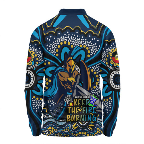 Gold Coast Titans Long Sleeve Polo Shirt Aboriginal Inspired Naidoc Week Custom For Die Hard Fan Supporters Gold Coast Titans Long Sleeve Polo Shirt Aboriginal Inspired Naidoc Week Custom For Die Hard Fan Supporters