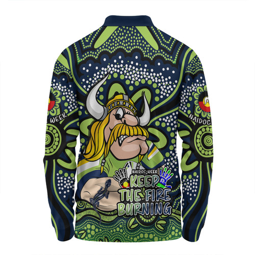 Canberra Raiders Long Sleeve Polo Shirt Aboriginal Inspired Naidoc Week Custom For Die Hard Fan Supporters Canberra Raiders Long Sleeve Polo Shirt Aboriginal Inspired Naidoc Week Custom For Die Hard Fan Supporters