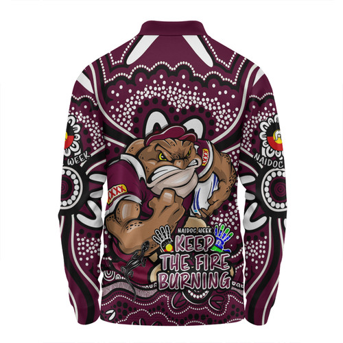 Queensland Maroons Long Sleeve Polo Shirt Aboriginal Inspired Naidoc Week Custom For Die Hard Fan Supporters Queensland Maroons Long Sleeve Polo Shirt Aboriginal Inspired Naidoc Week Custom For Die Hard Fan Supporters