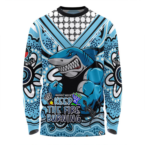 Cronulla-Sutherland Sharks Long Sleeve T-shirt Aboriginal Inspired Naidoc Week Custom For Die Hard Fan Supporters
