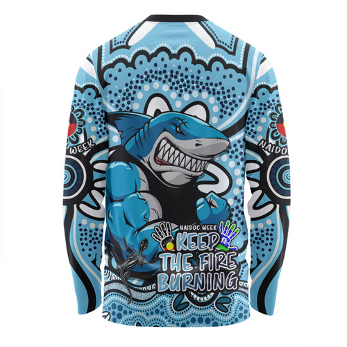 Cronulla-Sutherland Sharks Long Sleeve T-shirt Aboriginal Inspired Naidoc Week Custom For Die Hard Fan Supporters Cronulla-Sutherland Sharks Long Sleeve T-shirt Aboriginal Inspired Naidoc Week Custom For Die Hard Fan Supporters