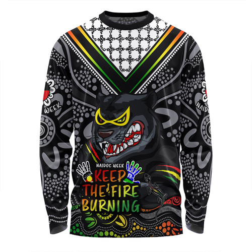Penrith Panthers Long Sleeve T-shirt Aboriginal Inspired Naidoc Week Custom For Die Hard Fan Supporters
