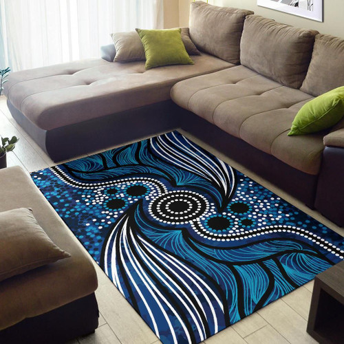 Australia Aboriginal Area Rug - Aboriginal Dot Art Painting Ver 9