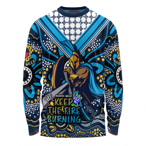 Gold Coast Titans Long Sleeve T-shirt Aboriginal Inspired Naidoc Week Custom For Die Hard Fan Supporters