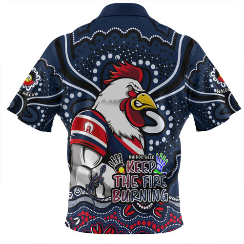 Sydney Roosters Zip Polo Shirt Aboriginal Inspired Naidoc Week Custom For Die Hard Fan Supporters Sydney Roosters Zip Polo Shirt Aboriginal Inspired Naidoc Week Custom For Die Hard Fan Supporters