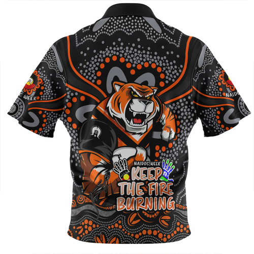 Wests Tigers Zip Polo Shirt Aboriginal Inspired Naidoc Week Custom For Die Hard Fan Supporters Wests Tigers Zip Polo Shirt Aboriginal Inspired Naidoc Week Custom For Die Hard Fan Supporters
