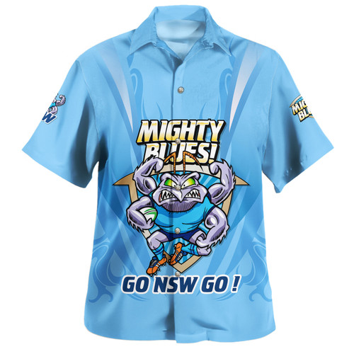 New South Wales Blues Hawaiian Shirt Custom State Of Origin 2024 Passionate Fan Born To Win Ver 1