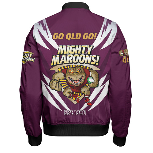 Queensland Maroons Bomber Jacket Custom State Of Origin 2024 Passionate Fan Born To Win Ver 2 Queensland Maroons Bomber Jacket Custom State Of Origin 2024 Passionate Fan Born To Win Ver 2