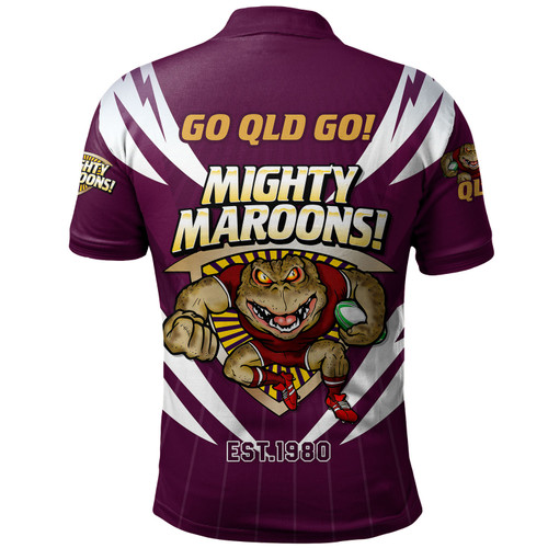 Queensland Maroons Polo Shirt Custom State Of Origin 2024 Passionate Fan Born To Win Ver 2 Queensland Maroons Polo Shirt Custom State Of Origin 2024 Passionate Fan Born To Win Ver 2