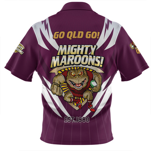 Queensland Maroons Zip Polo Shirt Custom State Of Origin 2024 Passionate Fan Born To Win Ver 2 Queensland Maroons Zip Polo Shirt Custom State Of Origin 2024 Passionate Fan Born To Win Ver 2