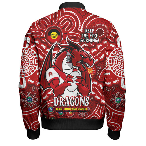 St. George Illawarra Dragons Bomber Jacket Custom Naidoc Week 2024 Aboriginal Pattern And Torres Strait Islander Inspired St. George Illawarra Dragons Bomber Jacket Custom Naidoc Week 2024 Aboriginal Pattern And Torres Strait Islander Inspired