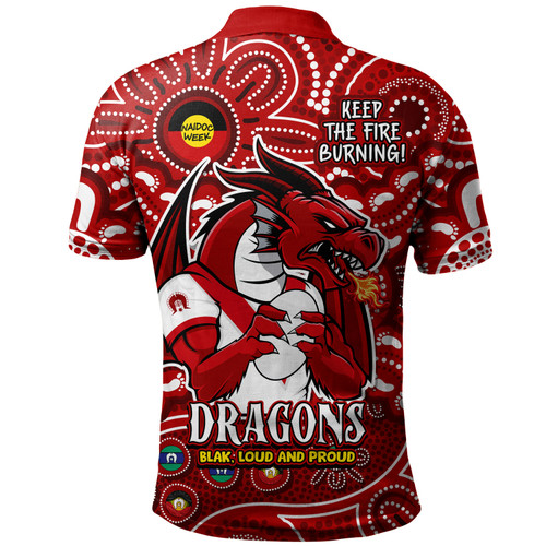 St. George Illawarra Dragons Polo Shirt Custom Naidoc Week 2024 Aboriginal Pattern And Torres Strait Islander Inspired St. George Illawarra Dragons Polo Shirt Custom Naidoc Week 2024 Aboriginal Pattern And Torres Strait Islander Inspired