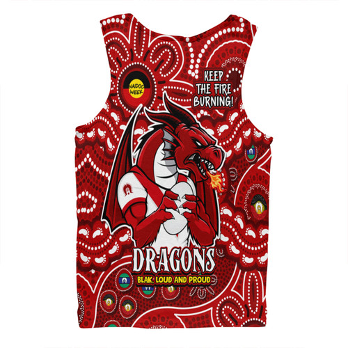 St. George Illawarra Dragons Men Singlet Custom Naidoc Week 2024 Aboriginal Pattern And Torres Strait Islander Inspired St. George Illawarra Dragons Men Singlet Custom Naidoc Week 2024 Aboriginal Pattern And Torres Strait Islander Inspired