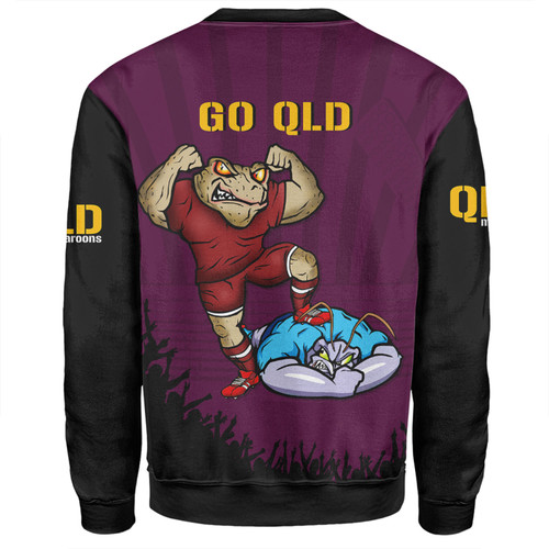 Queensland Maroons Sweatshirt Custom State Of Origin 2024 Go Mighty QLD Maroons For Die Hard Fan Supporters Queensland Maroons Sweatshirt Custom State Of Origin 2024 Go Mighty QLD Maroons For Die Hard Fan Supporters